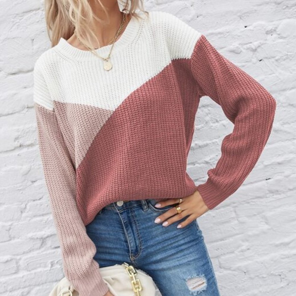 Multi Color Knit Sweater Pullover fall / winter - Picture 3 of 6